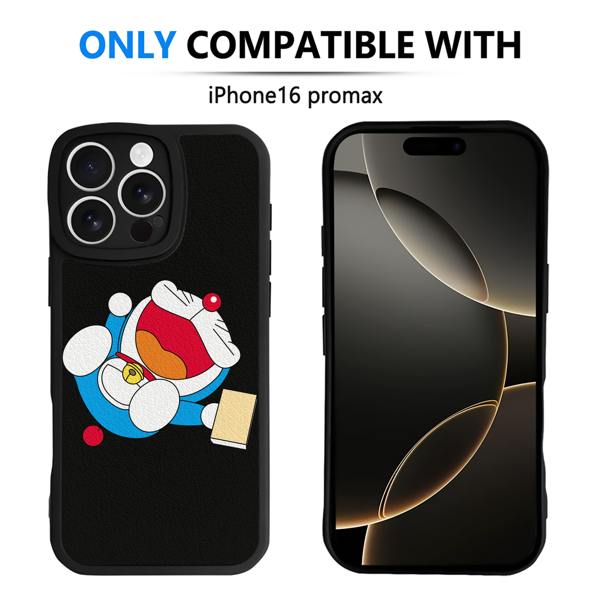 （画像用） ドラえもん Doraemon 【iPhone 16シリーズ対応】シリコンスマホケース（レザー調） 材質：シリコン